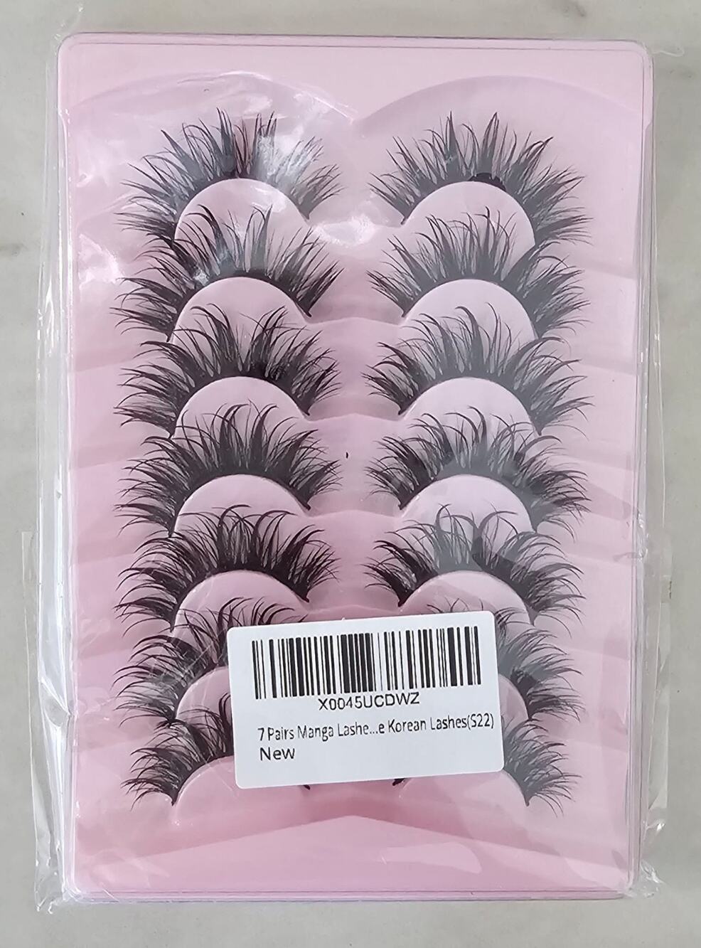 7 Pairs Manga Lashes Korean Style False Eyelashes S22 NEW